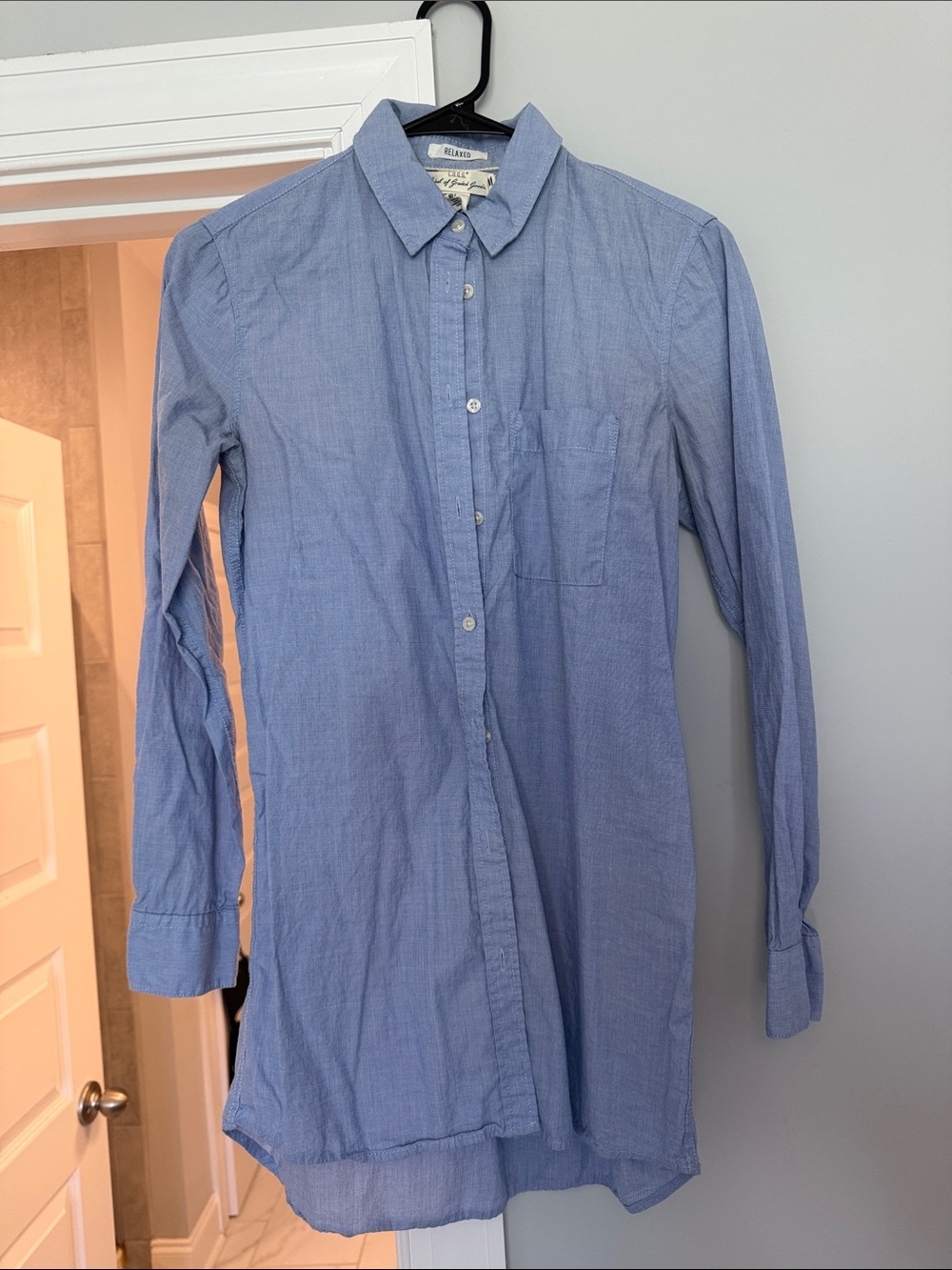 Women’s Light Blue Button-Down Shirt
